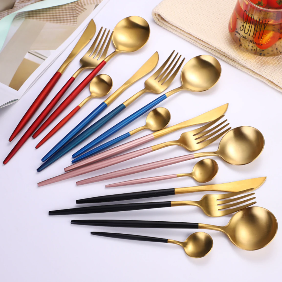 Gold flatware 